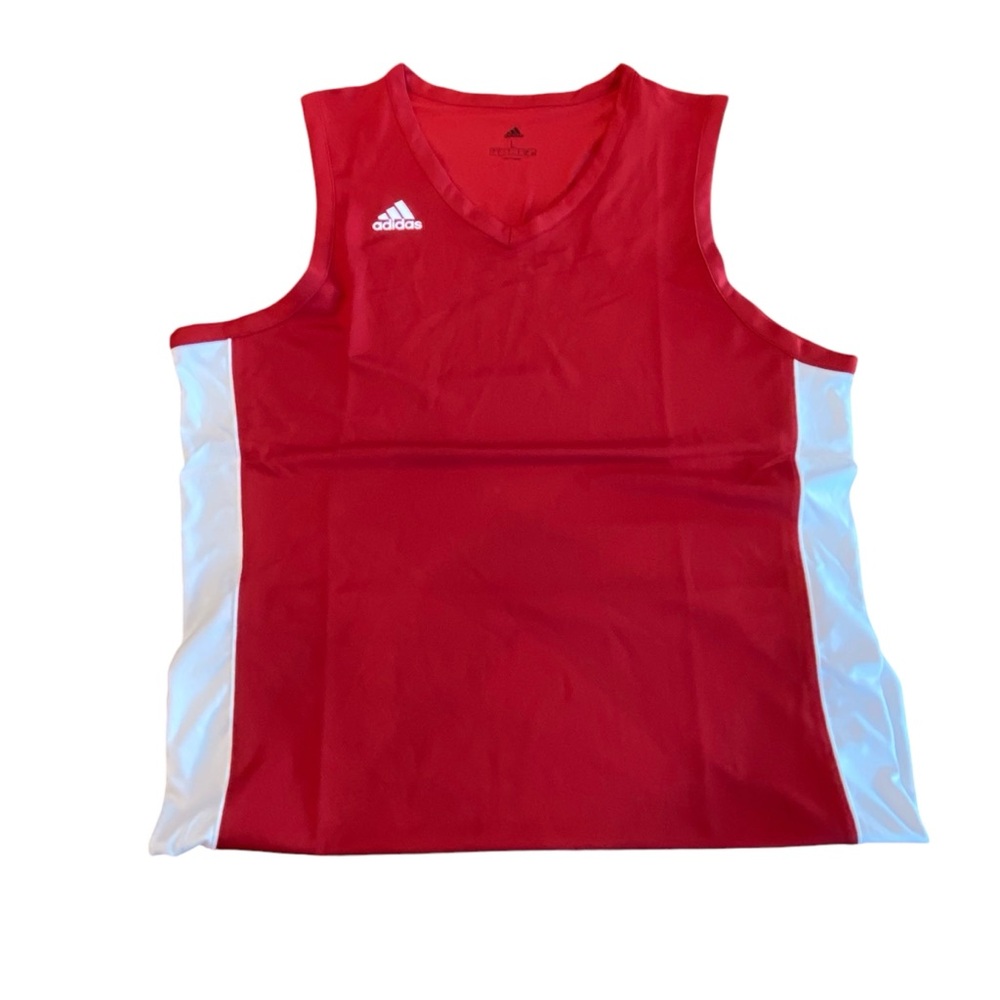 Adidas Next Prime Basketball Jersey Men’s Size Large‎ Red / White Model# FR9437